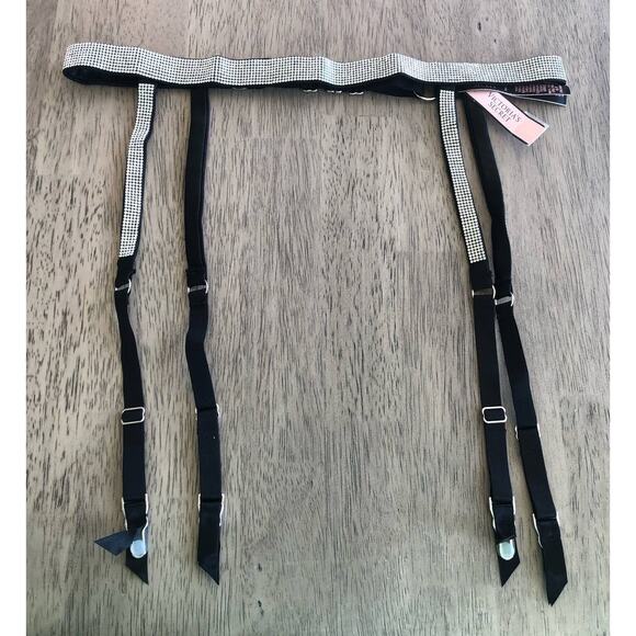 Victoria's Secret Shine on Garter Belt in Black and Rhinestone - M/L - Picture 3 of 6